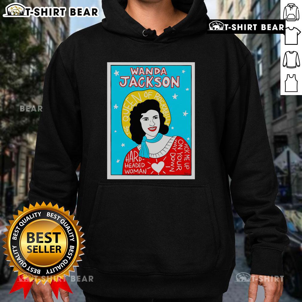 Hot Wanda Jackson Rockabilly Folk Hoodie featuring vibrant design and classic rockabilly style for music lovers.