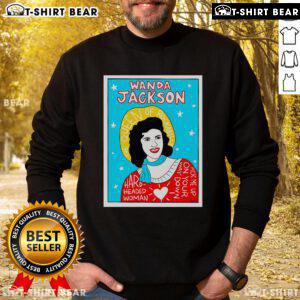 Hot Wanda Jackson Rockabilly Folk sweatshirt featuring vibrant design and retro style, perfect for music fans and vintage lovers.