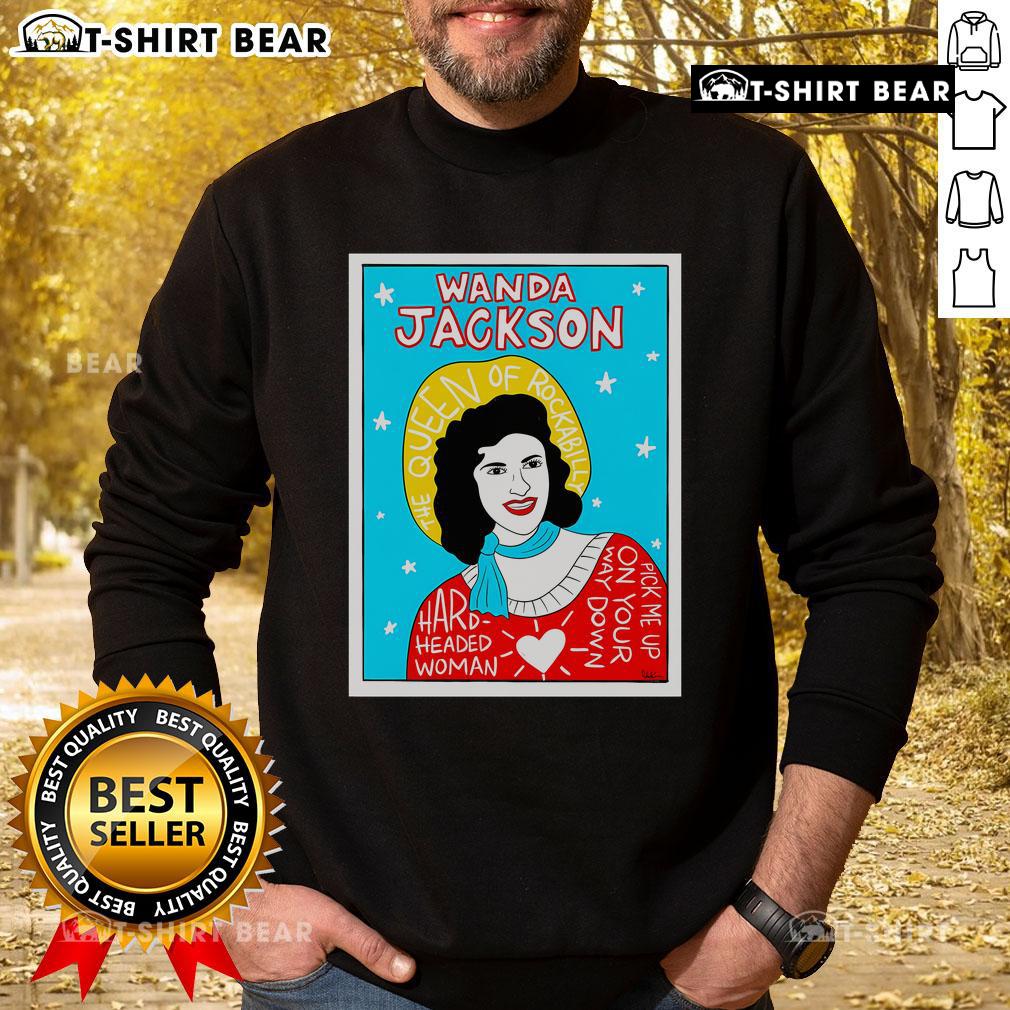 Hot Wanda Jackson Rockabilly Folk sweatshirt featuring vibrant design and retro style, perfect for music fans and vintage lovers.