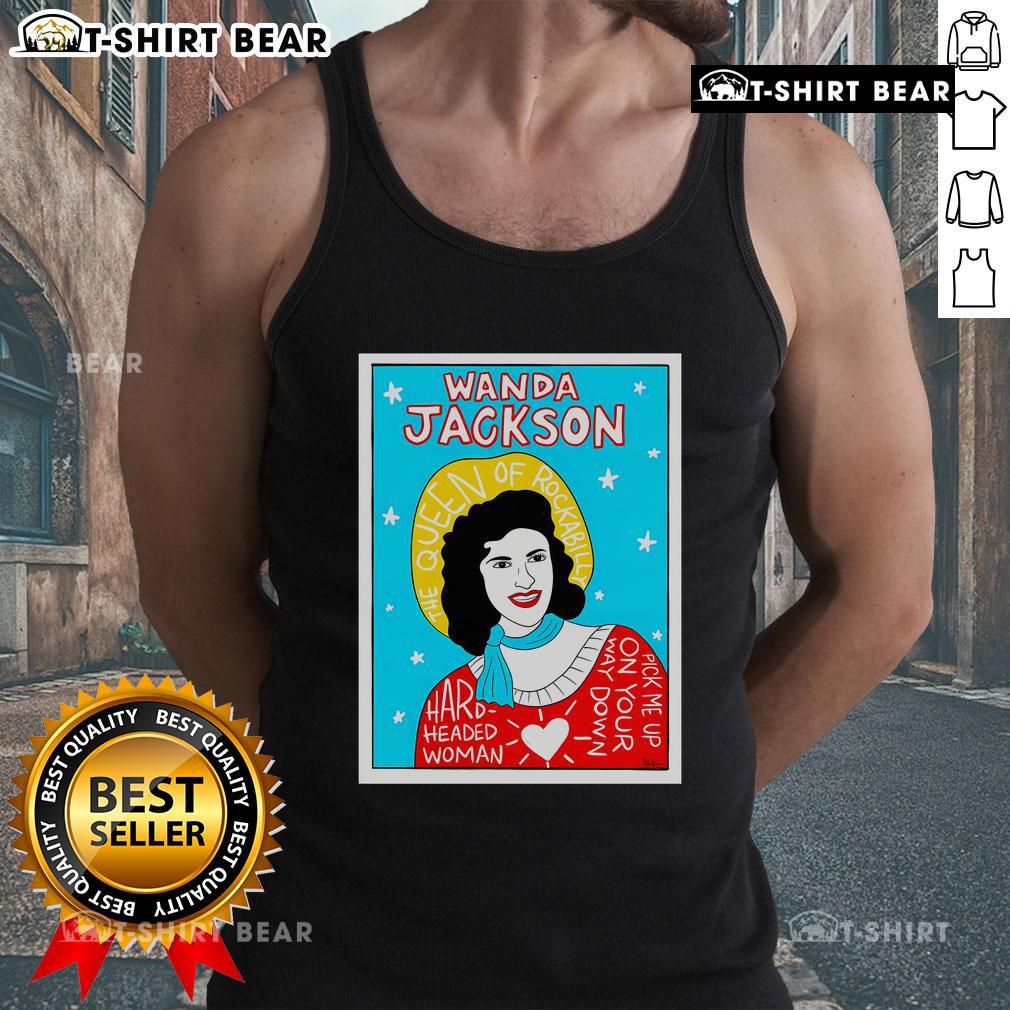 Stylish Hot Wanda Jackson rockabilly folk tank top featuring vintage design and vibrant colors, perfect for music lovers.