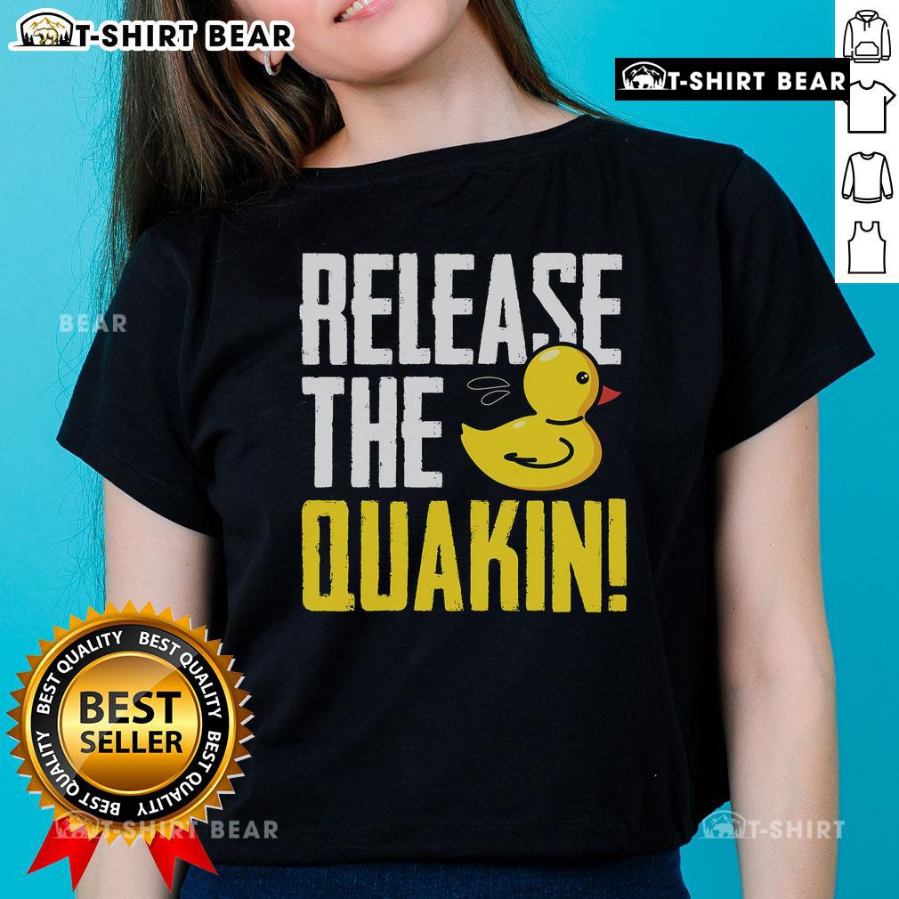 Nice Release The Quackin Rubber Duck Ladies Tee featuring a fun rubber duck graphic on a stylish women's t-shirt.