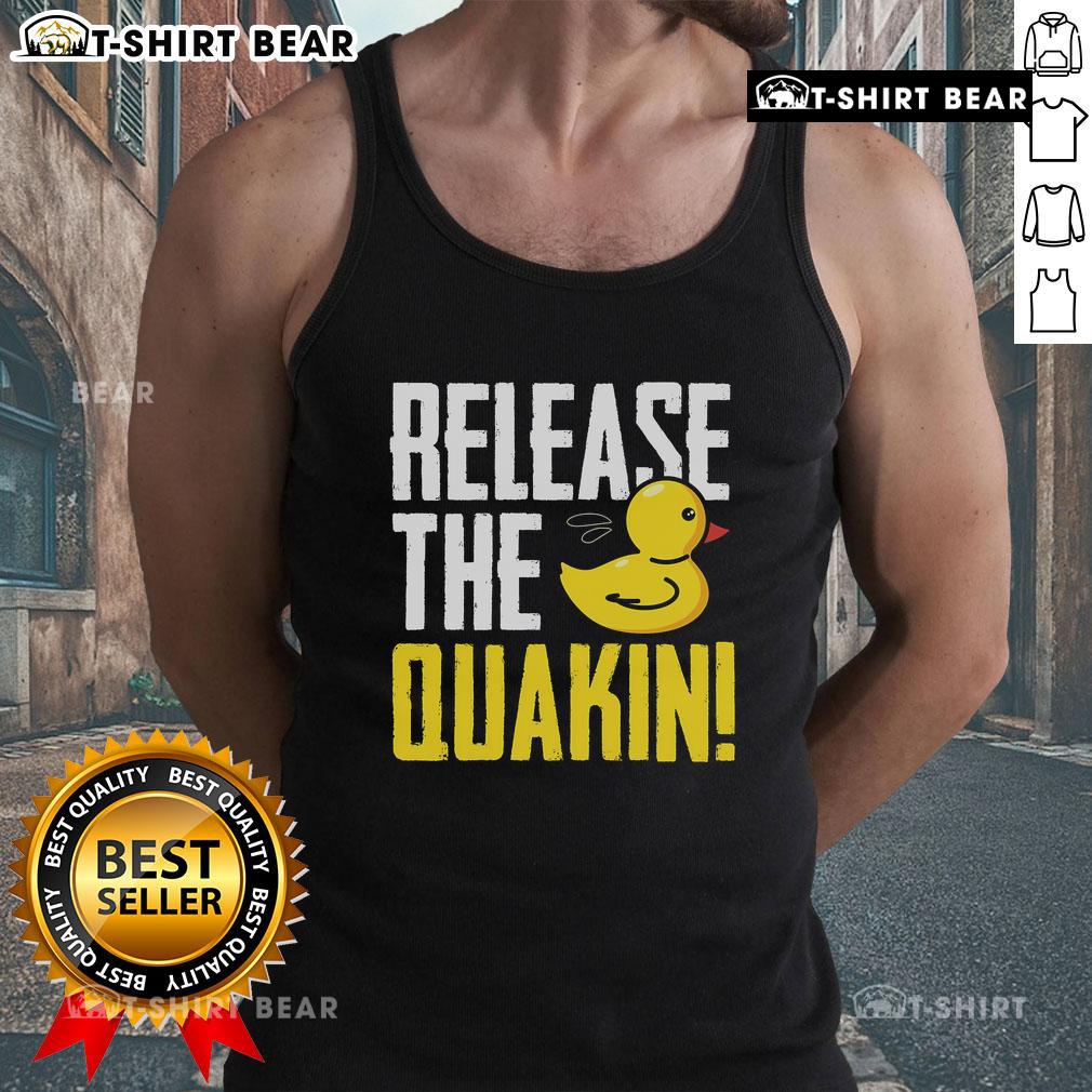 Nice Release The Quackin Rubber Duck Tank Top featuring a fun duck graphic, perfect for summer outings and casual wear.