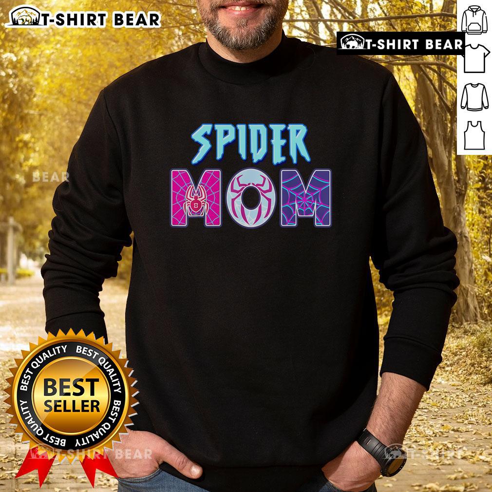 Cozy Nice Spider Mom sweatshirt for Mother's Day, featuring a cute spider design and vibrant colors.