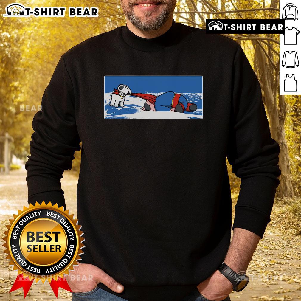 Official Family Guy Death Pose sweatshirt featuring Griffin in the Arctic, perfect for fans of the animated series.
