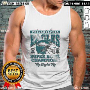 Official Philadelphia Eagles Super Bowl LII Champions tank top featuring the team logo and championship design.