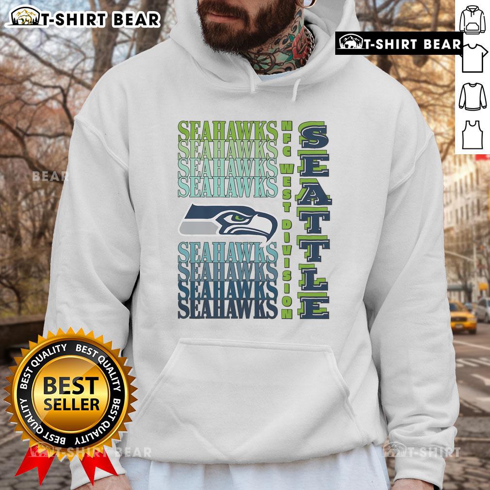 Official Seattle Seahawks Gradient Wordmark Hoodie featuring vibrant team colors and stylish design for fans.