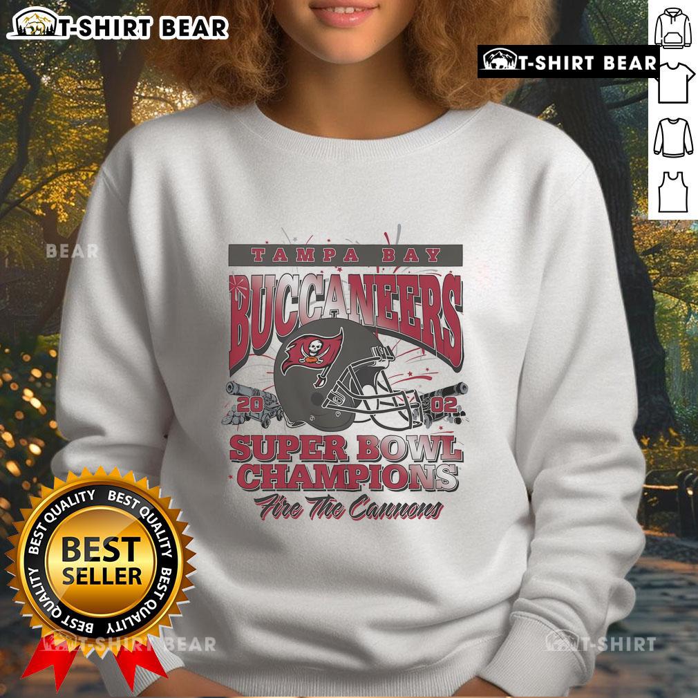 Alt Text: Official Tampa Bay Buccaneers Super Bowl XXXVII Champions Sweatshirt featuring team logo and championship graphics.
