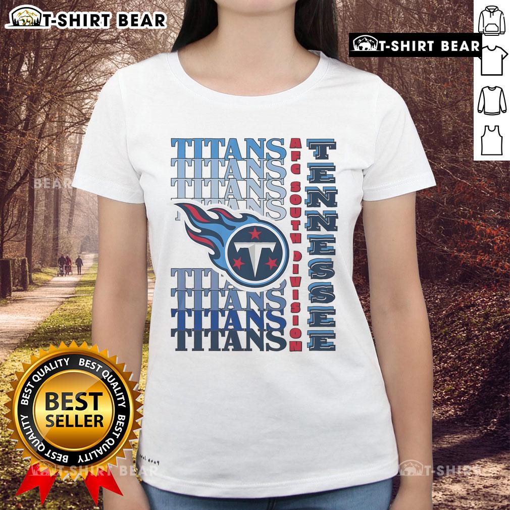 Alt Text: Official Tennessee Titans Gradient Wordmark Ladies Tee featuring a stylish design in team colors for female fans.