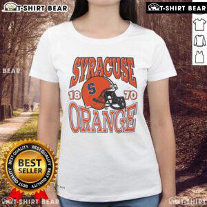Stylish Syracuse Orange classic team helmet ladies tee in vibrant colors, perfect for fans of Syracuse University.