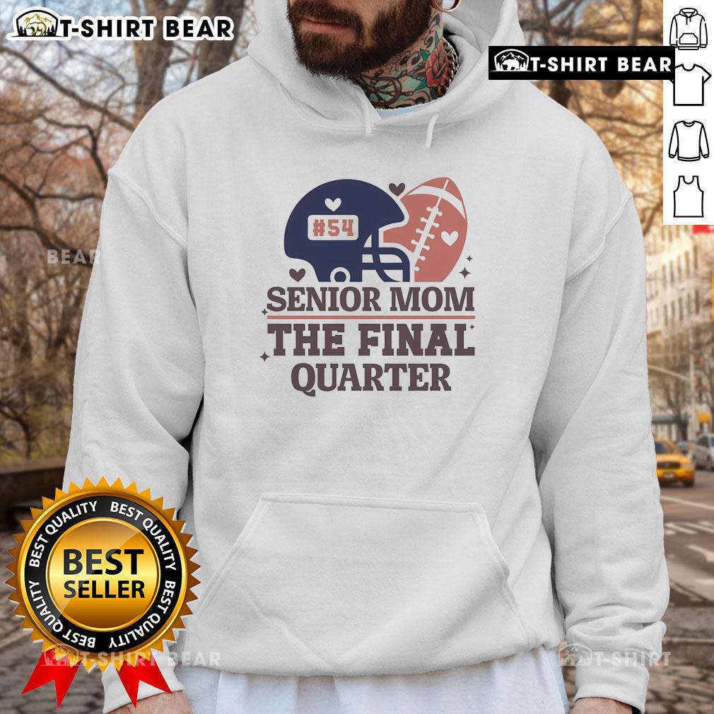 Top 54 Senior Football Mom hoodie featuring an American football helmet design for proud football moms.