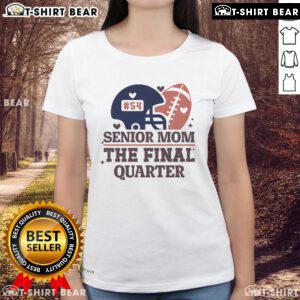Top 54 Senior Football Mom tee featuring an American football helmet design, perfect for spirited game day support.