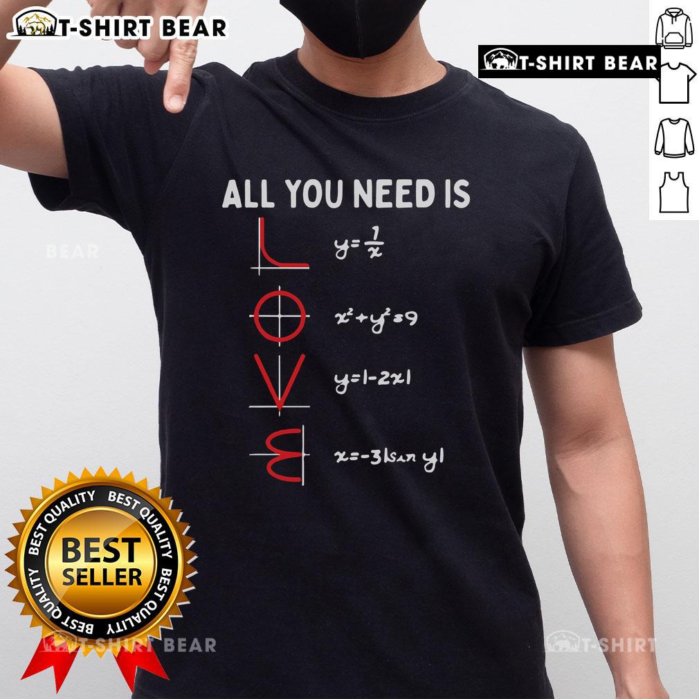 Top All You Need Is Love Math Valentines Day Mathematics Teacher T Shirt Top All You Need Is Love Math Valentine's Day T-Shirt for mathematics teachers, featuring a playful love-themed design.