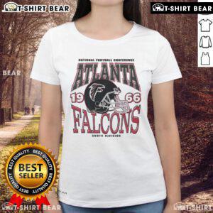 Top Atlanta Falcons Classic Team Helmet Ladies Tee featuring vibrant team colors and stylish design for female fans.