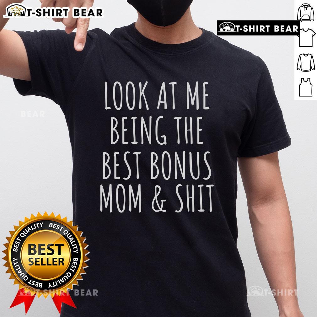 Top Bonus Step Mom Mothers Day T-Shirt design featuring heartfelt message from stepdaughter, perfect gift for stepmoms.