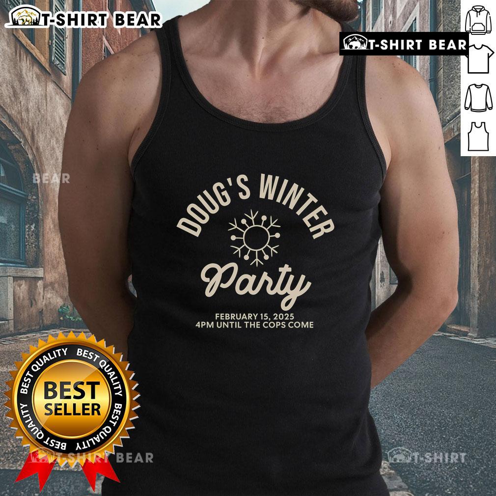 Top Doug's Winter Party in February featuring guests wearing stylish tank tops and enjoying festive winter activities.