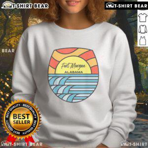 Top Fort Morgan Alabama Gulf of Mexico sunset sweatshirt featuring vibrant colors and scenic coastal views.