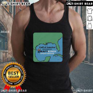 Top Gulf of America tank top sponsored by Draft Kings, featuring vibrant colors and sporty design for summer style.