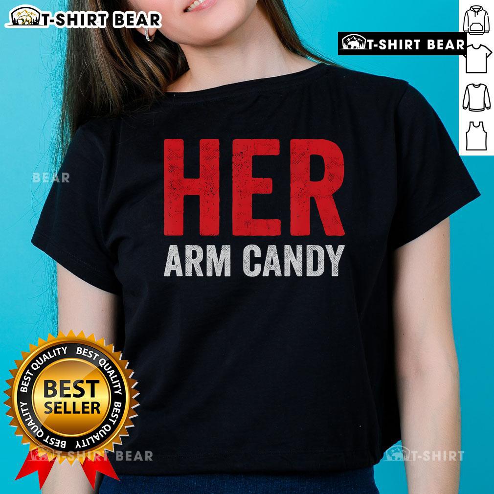 Stylish Top-Her-Arm-Candy-Ladies-Tee featuring vibrant colors and a trendy design, perfect for casual outings and everyday wear.