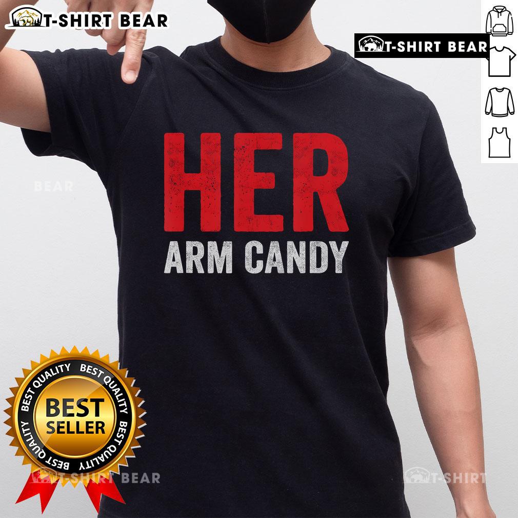 Trendy 'Top Her Arm Candy' T-Shirt displayed on a mannequin, perfect for casual outfits and fashion enthusiasts.