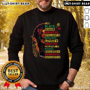 Stylish 'I Am Black History' sweatshirt celebrating African Black History Month in vibrant colors.