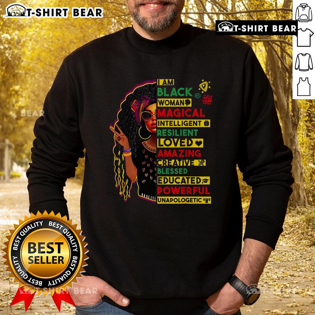 Stylish 'I Am Black History' sweatshirt celebrating African Black History Month in vibrant colors.