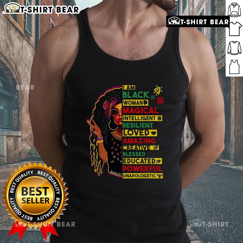Black History Month tank top featuring 'I Am Black History' design, celebrating African heritage and culture.