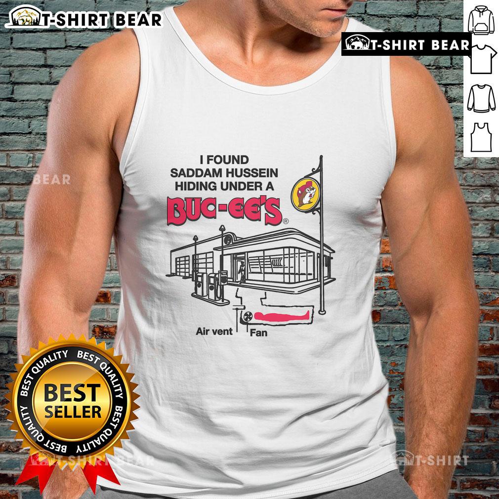 Top I Found Saddam Hussein Tank Top featuring unique graphic design, perfect for fans of history and military memorabilia.