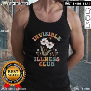 Chic 'Invisible Illness Club' tank top for chronic illness awareness, featuring a stylish design perfect for everyday wear.