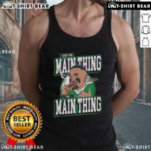 Jalen Hurts 'Keep The Main Thing The Main Thing' tank top in vibrant colors, perfect for fans and athletes.