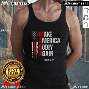 Top Jesus Make America Godly Again tank top, featuring a patriotic Christian design for American patriots.