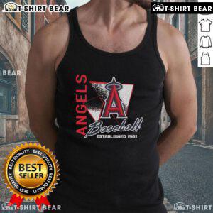 Stylish tank top featuring the Los Angeles Angels logo, established 1961, perfect for baseball fans and summer wear.