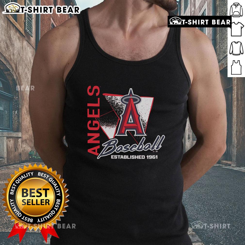 Stylish tank top featuring the Los Angeles Angels logo, established 1961, perfect for baseball fans and summer wear.
