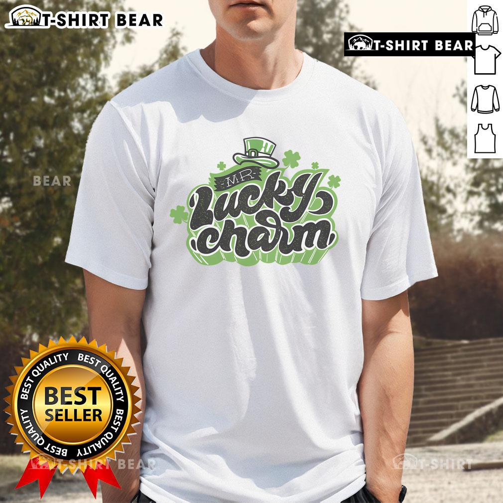 Top Mr Lucky Charm St Patrick's Day T-Shirt featuring vibrant green design and festive shamrock graphics for celebrations.
