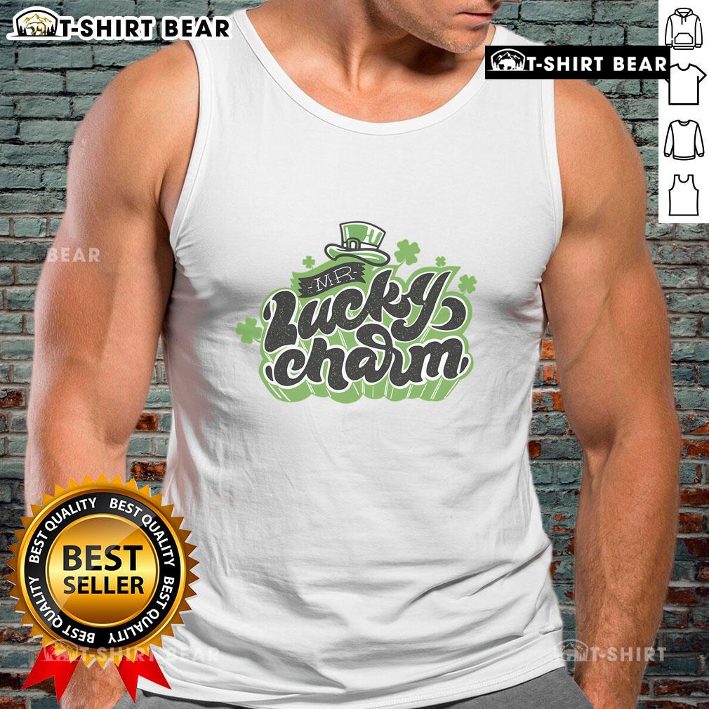 Top Mr. Lucky Charm St. Patrick's Day tank top featuring a vibrant design, perfect for festive celebrations and luck.