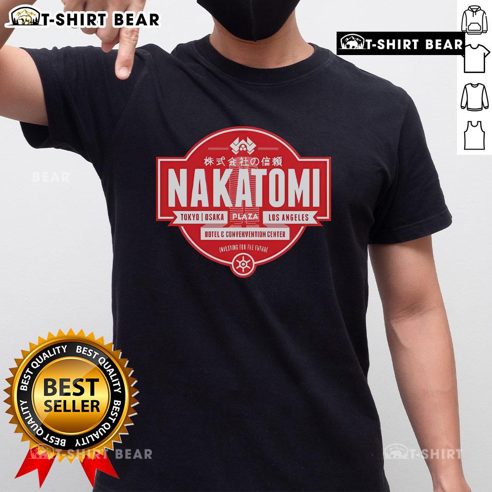 Stylish Top Nakatomi Tokyo Osaka T-Shirt featuring iconic skyline design, perfect for city lovers and fashion enthusiasts.