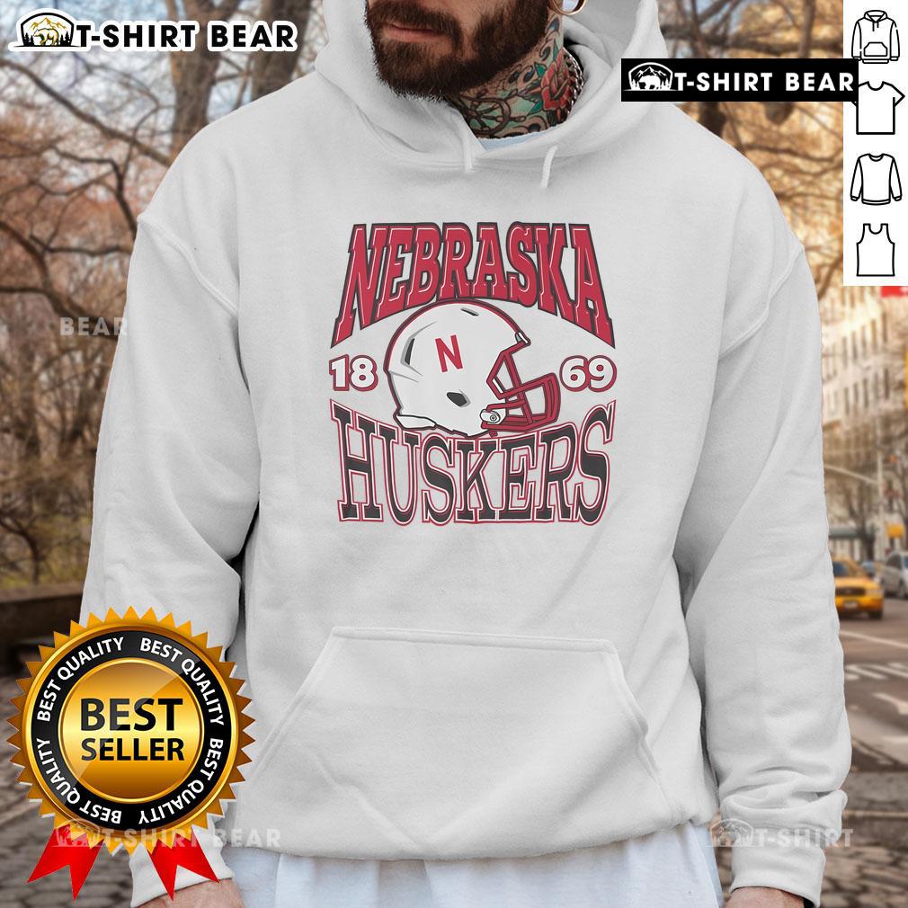 Top Nebraska Cornhuskers Classic Team Helmet Hoodie showcasing vibrant team colors and iconic logo, perfect for fans.