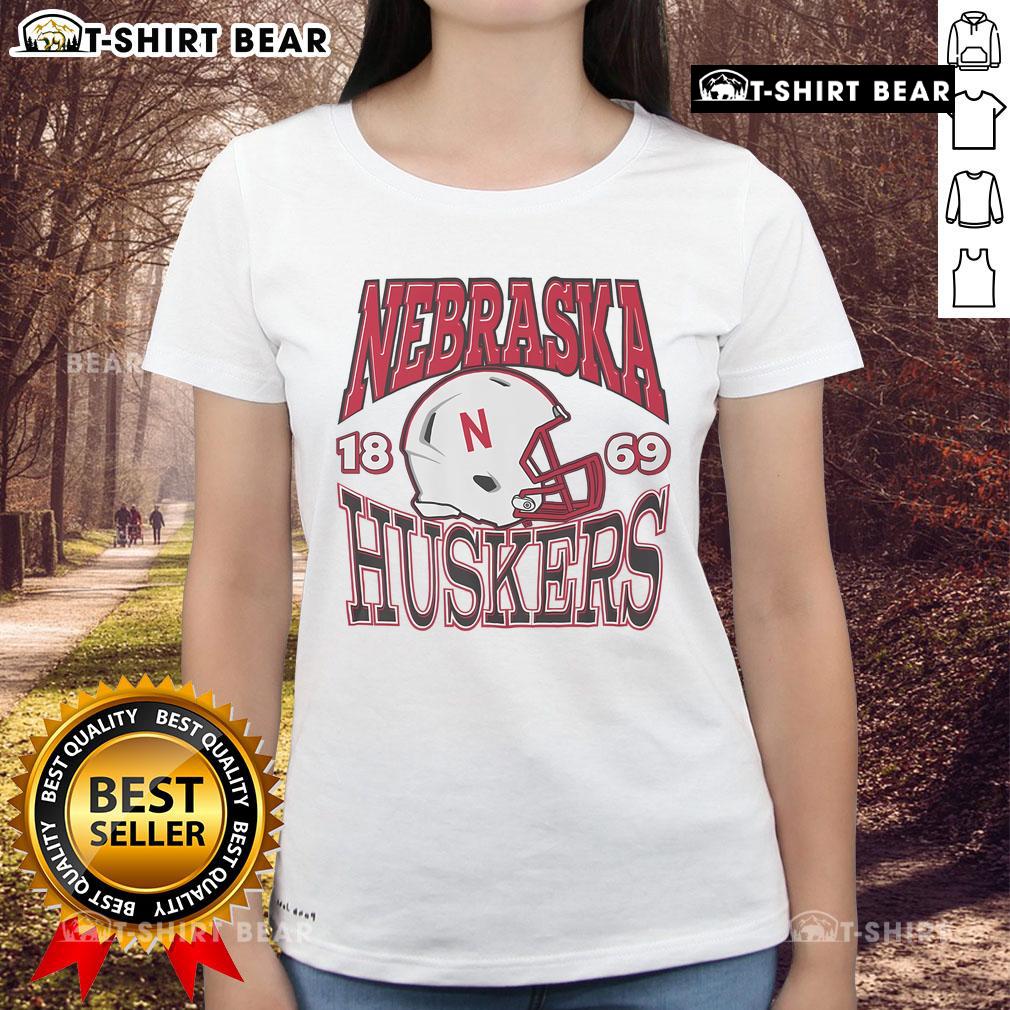 Top Nebraska Cornhuskers classic team helmet ladies tee featuring vibrant graphics for dedicated fans.