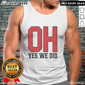 Top Ohio Oh Yes We Did Tank Top featuring bold graphic design, perfect for casual summer wear in Ohio.