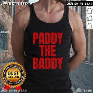 Stylish Top Paddy The Baddy tank top in black, featuring vibrant graphics and a comfortable fit for casual wear.