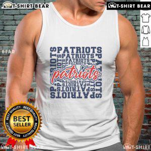 Top Patriots American blue and red tank top featuring a bold patriot saying, perfect for patriotic events and casual wear.