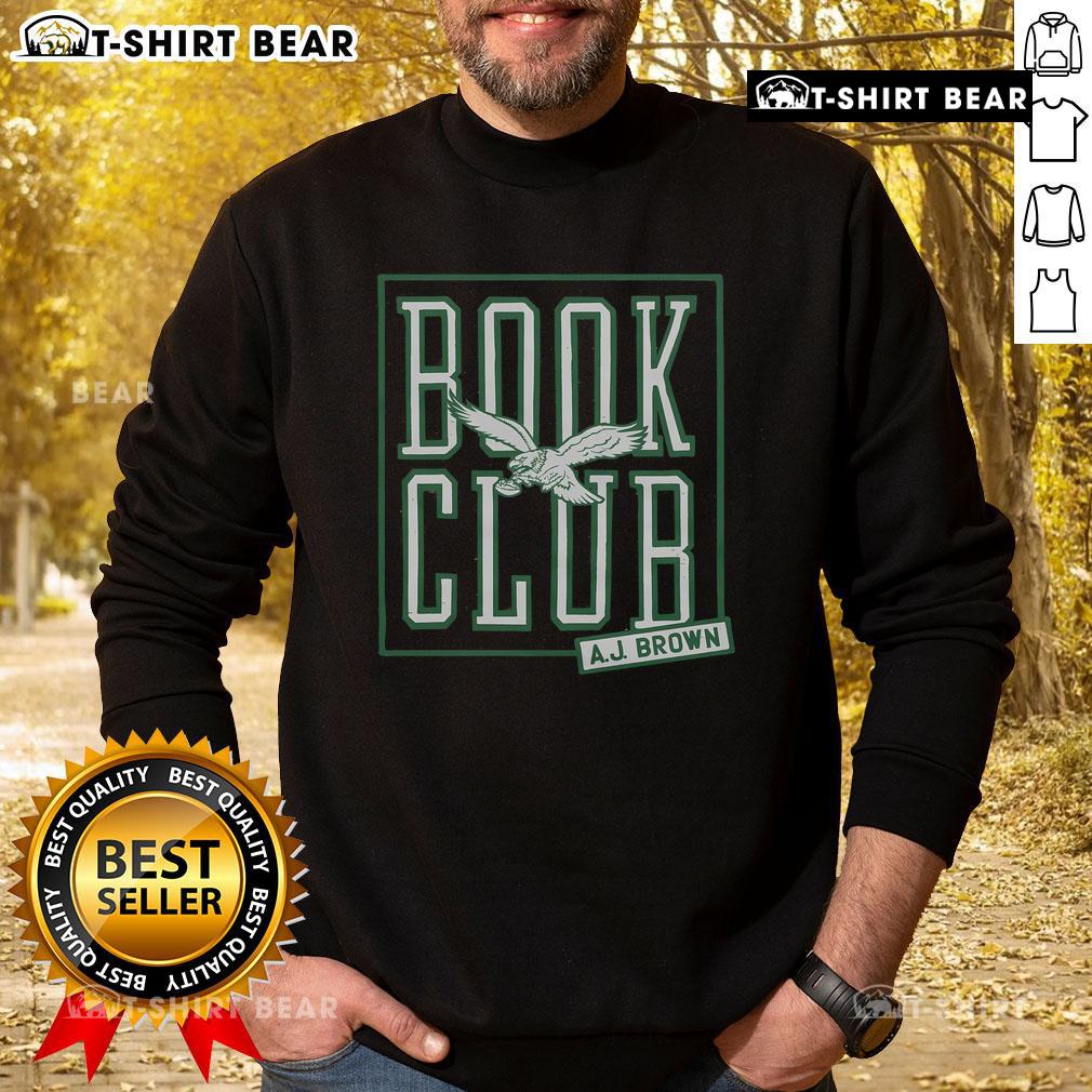Top Philadelphia Eagles AJ Brown Book Club sweatshirt in vibrant colors, perfect for fans and cozy game-day attire.