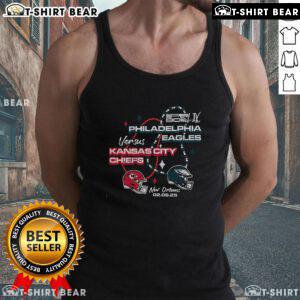Top Philadelphia Eagles Black 2024 Super Bowl Participant Matchup Beads Tank Top showcasing team pride and style.