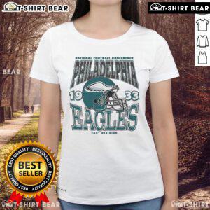 Top Philadelphia Eagles Classic Team Helmet Ladies Tee, showcasing a stylish design for female fans of the Eagles.