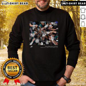 Top Philadelphia Eagles NFL Flash Features Super Bowl LIX Champions Sweatshirt in green, showcasing team pride and style.