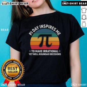 Stylish ladies tee for Pi Day celebration, featuring a fun design about the art of decision-making.
