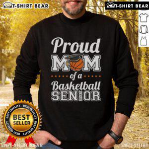 Top Proud Mom of a Basketball Senior 2025 Sweatshirt, showcasing a stylish design for supportive mothers.