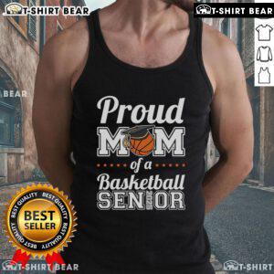 Top Proud Mom of a Basketball Senior 2025 Tank Top, showcasing pride in her child's sports achievements.