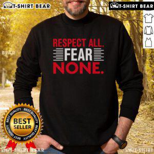 Top Respect All, Fear None sweatshirt featuring a bold graphic design, perfect for casual wear and expressing confidence.