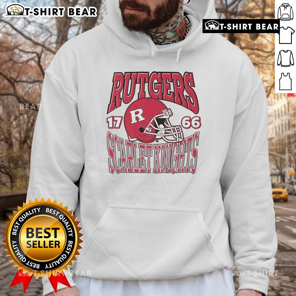 Top Rutgers Scarlet Knights Classic Team Helmet Hoodie in red, featuring the iconic Rutgers logo and stylish design.