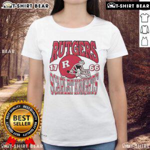 Top Rutgers Scarlet Knights Classic Team Helmet Ladies Tee featuring vibrant team colors and stylish design.